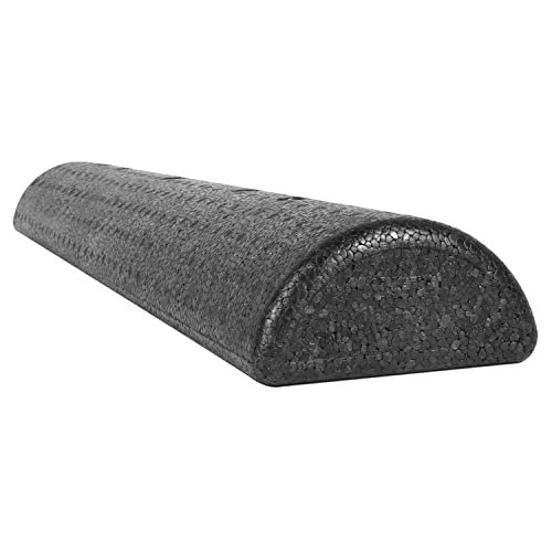 CanDo Black Composite High-Density Roller, Half-Round, 6