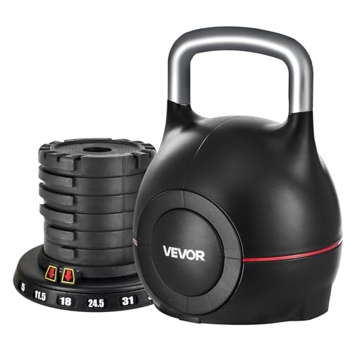 VEVOR Kettlebell, Adjustable Kettlebell with 7 Weight...