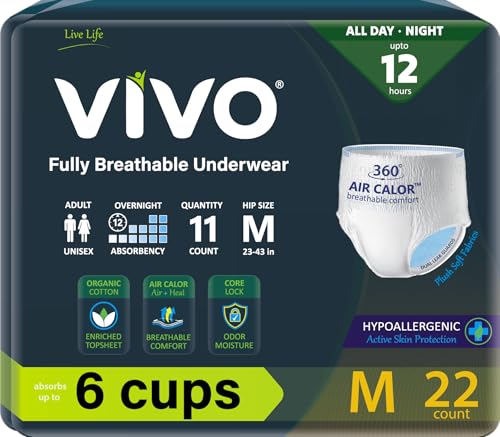 VIVO Organic Cotton Sensitive Skin Overnight Adult...