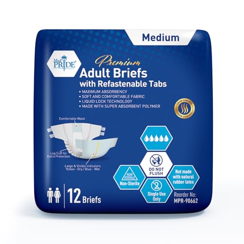 MED PRIDE Ultra-Absorbent Adult Diaper for Diarrhea, Bowel...