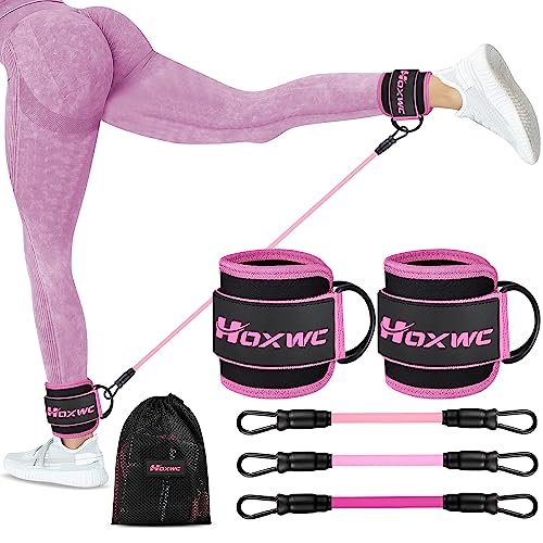 HOXWC Ankle Resistance Bands with Cuffs, Ankle Bands for...