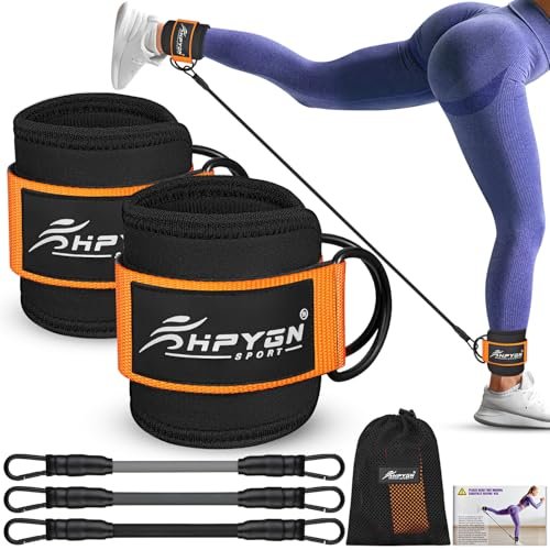 HPYGN Ankle Resistance Bands with Cuffs, Ankle Bands for...