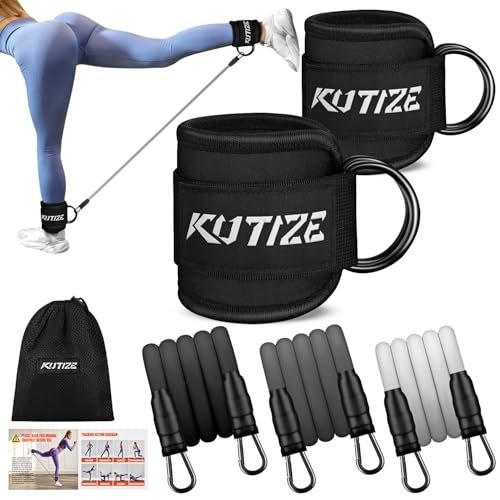 KUTIZE Ankle Resistance Bands with Cuffs for Women- 3-Level...
