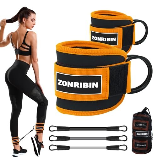 ZONRIBIN Ankle Resistance Bands with Cuffs,Ankle Strap for...
