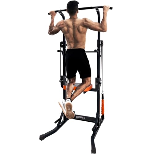 ONETWOFIT Power Tower Pull Up Bar Station Assistive...