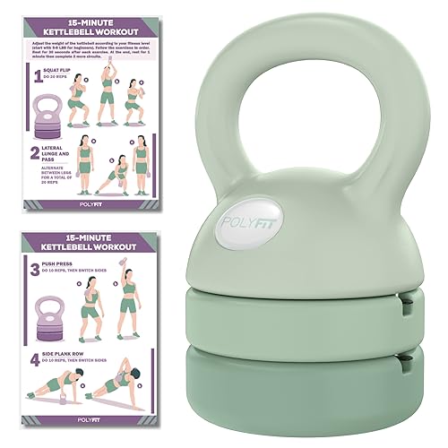 Polyfit Adjustable Kettlebell | 5 lb - 12 lb |...