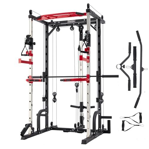 RUNFREELY SM010 Smith Machine Home Gym with Cable...