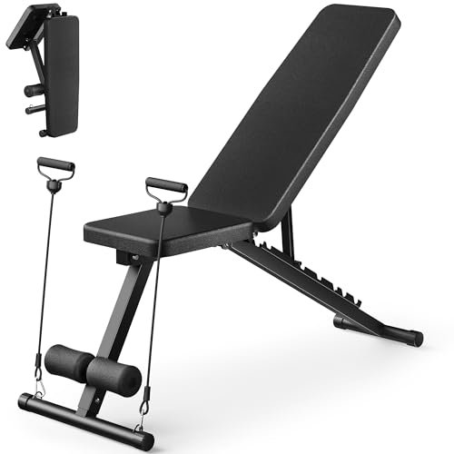 Adjustable Weight Bench for Home Gym, Foldable Workout...