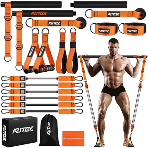 KUTIZE Pilates Bar Kit with Resistance Bands, Heavy Duty...
