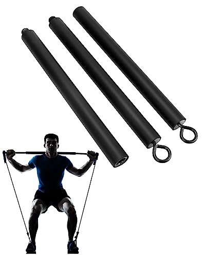 QWORK® Resistance Band Bar Pilates Bar Home Gym Fitness...