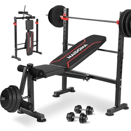 Standard Weight Bench Set with Leg Extension and Leg...