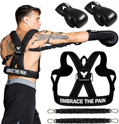 Elite Sports Adult Boxing Harness with 12oz Gloves –...