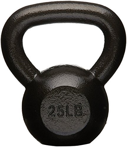 Amazon Basics Cast Iron Kettlebell, 25 Pounds, Black