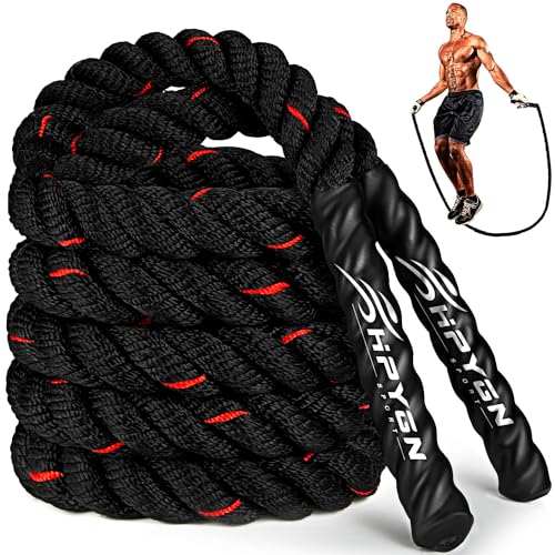 HPYGN Weighted Heavy Skipping/Jump Rope 9.2ft 2.8LB for...