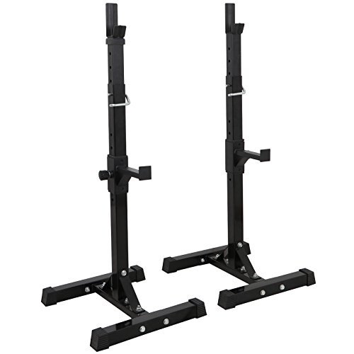 JupiterForce Adjustable Squat Rack Stands Pair of Sturdy...