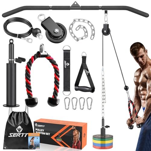 SERTT Cable Pulley System Gym, Power Rack Pulley Attachment...