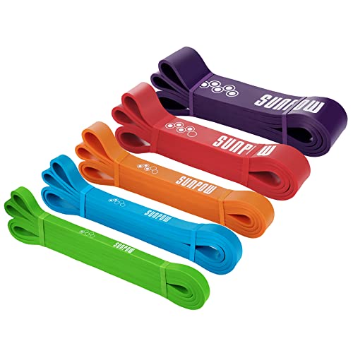 SUNPOW Pull Up Assistance Bands - Set of 5 Resistance...