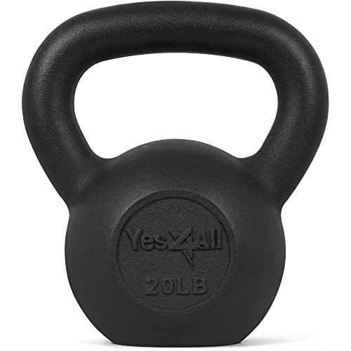Yes4All Solid Cast Iron Kettlebell Weights Set – Great...