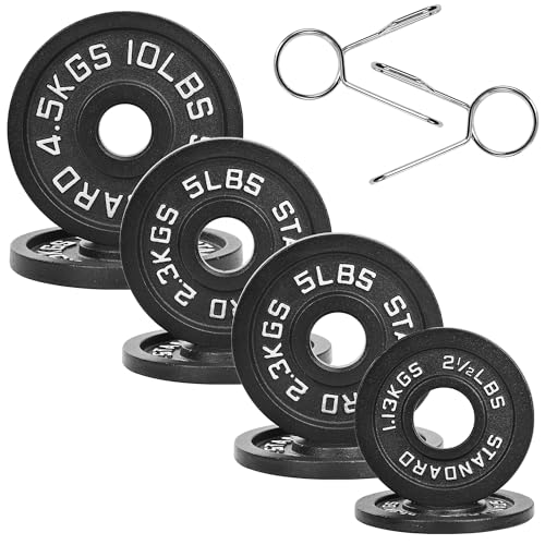 Fitvids Olympic Cast Iron 2-Inch Weight Plate for Strength...
