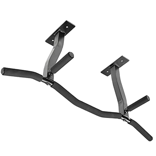 Ceiling Mount Pull Up Bar with Reversible Risers for 16...