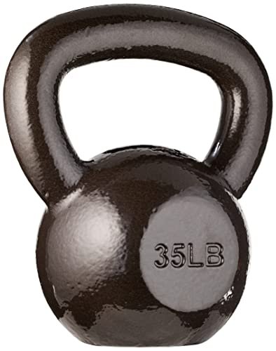Amazon Basics Cast Iron Kettlebell, 35 pound, Black