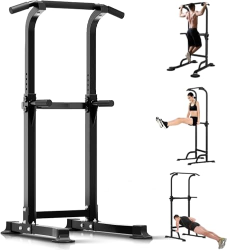 Power Tower Pull Up Bar Dip Station, Free Standing Pull...