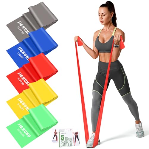 Resistance Bands Set, 5 Pcs Exercise Bands Long 150cm...
