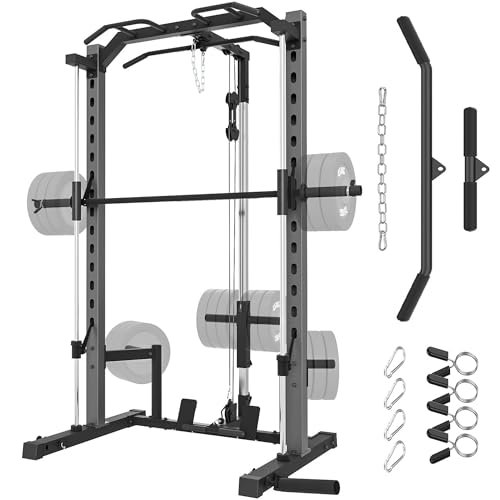 OPPSDECOR Smith Machine Power Rack for Home Gym -...