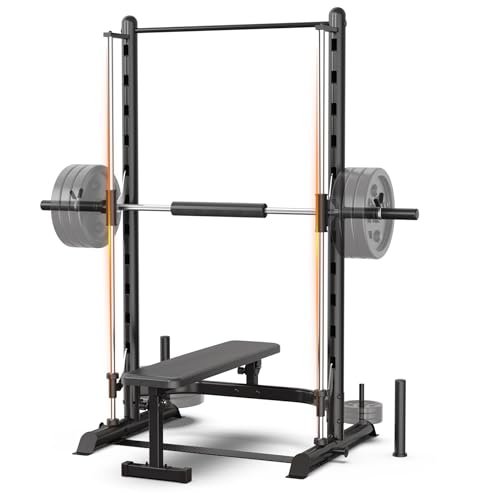 SincMill Squat Rack for Home Gym Bench Press bar Weight...