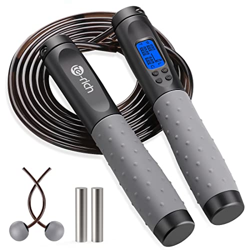 Te-Rich Weighted Skipping/Jumping Rope with Counter for Men...