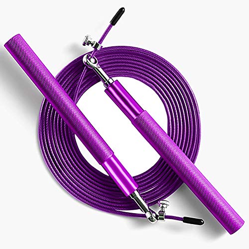 Purple Speed Jump Rope for fitness - Adjustable skipping...