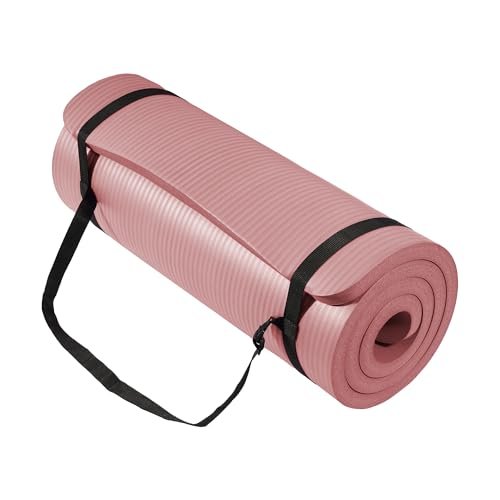 Yoga Mat 1-Inch Extra Thick High-Density Exercise Mat with...