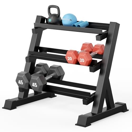 YOLEO Dumbbell Rack - 3 Tier & 5 Tier Compact...
