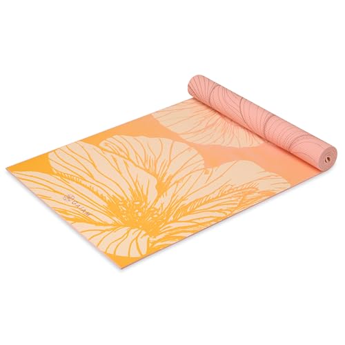 Gaiam Yoga Mat - Premium 6mm Print Reversible Extra Thick...