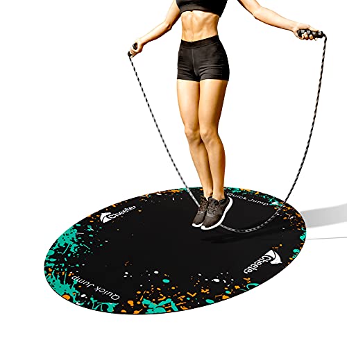 Cheete Jump Rope Mat Large Rubber Exercise Mat Rope...