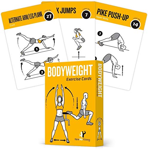 NewMe Fitness Bodyweight Workout Cards, Instructional...