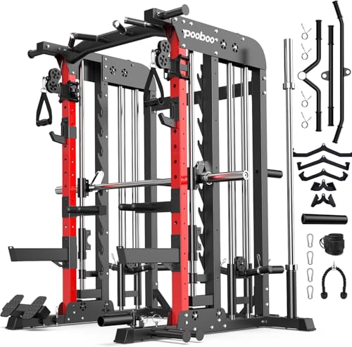 Pooboo Multi-Functional Machine Power Cage, 2000LB Squat...