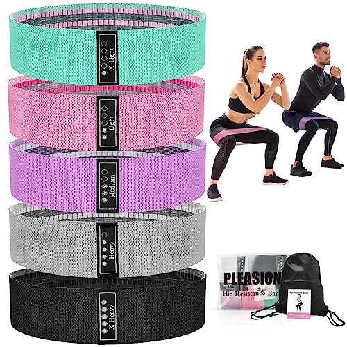 Fabric Resistance Bands for Working Out, 5 Levels Booty...