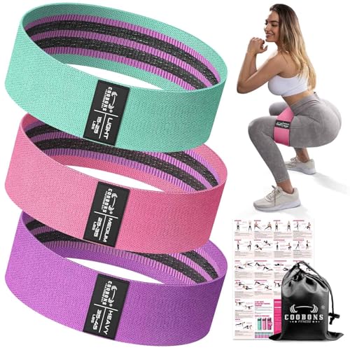 Fabric Resistance Bands for Working Out - Exercise Bands...
