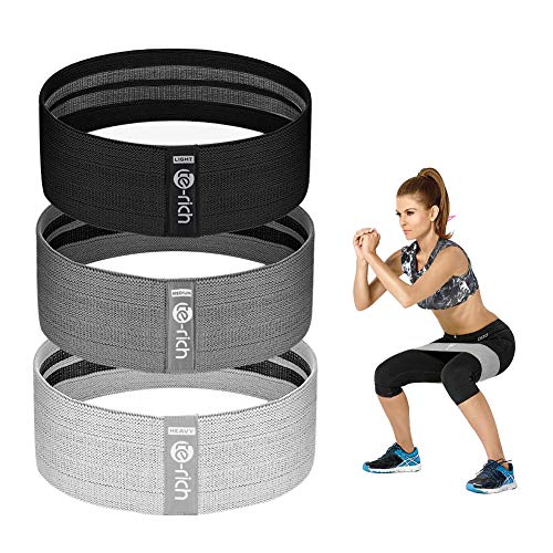 Te-Rich Resistance Bands for Legs and Butt, Fabric Workout...