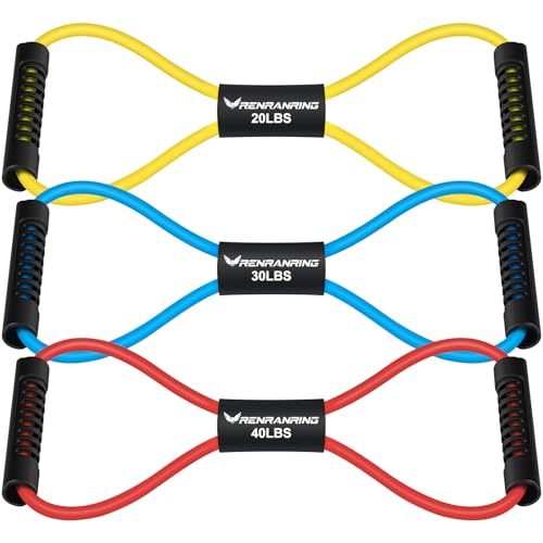 RENRANRING Figure 8 Fitness Resistance Bands with Handles -...
