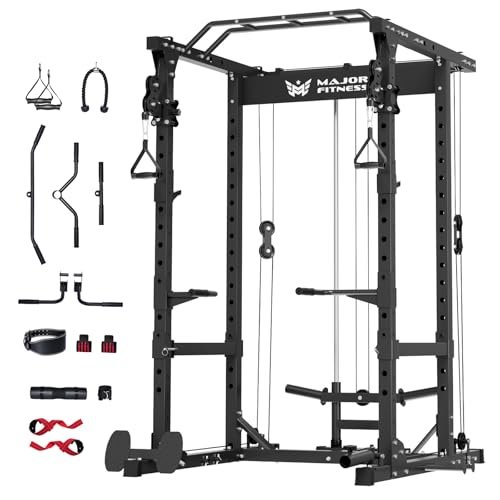 MAJOR FITNESS Drone1 Power Cage - Multi-Function Power Rack...