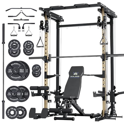 Major Fitness Drone3 Smith Machine with Weight Bench,...