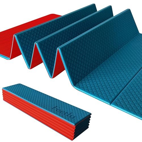 Foldable Yoga Mat – 1/4 Inch Thick, Lightweight, Easy to...