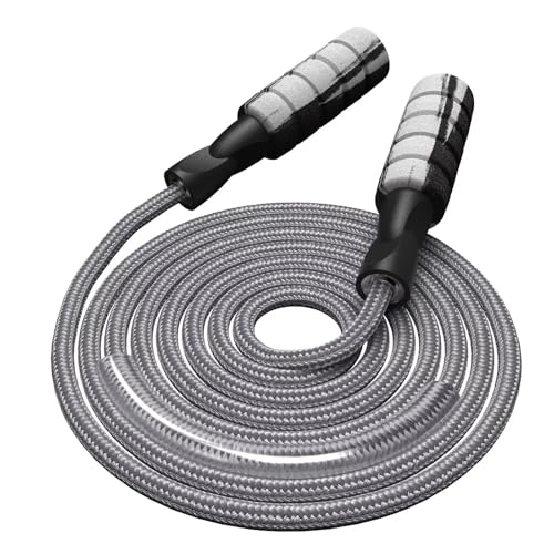 FITMYFAVO Jump Rope Cotton Adjustable Skipping Weighted...