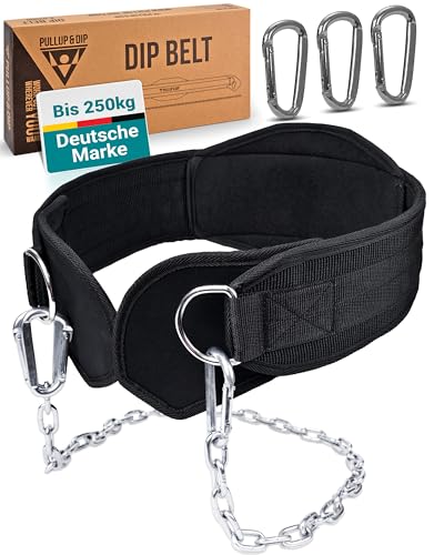 PULLUP & DIP Weightlifting Belt for and additional Strength...