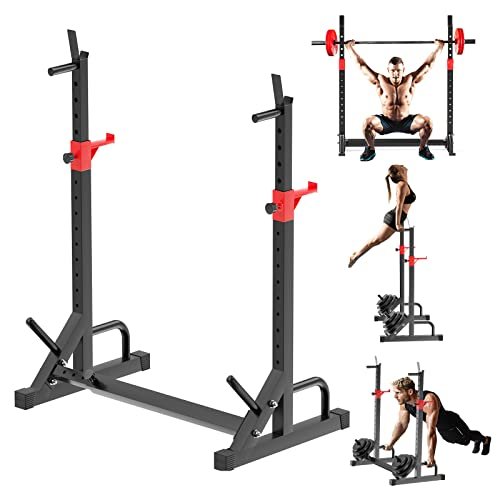 FONBEAR Squat Rack, Barbell Rack, Bench Press 550 LBS Max...
