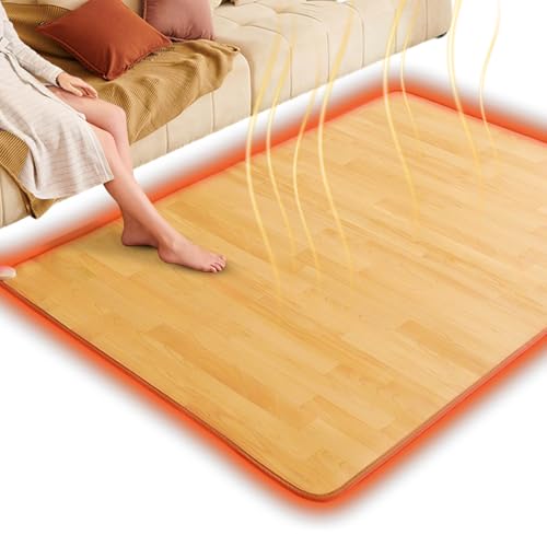 AHSDBG Large Heated Floor Mat Portable Infrared Heating...