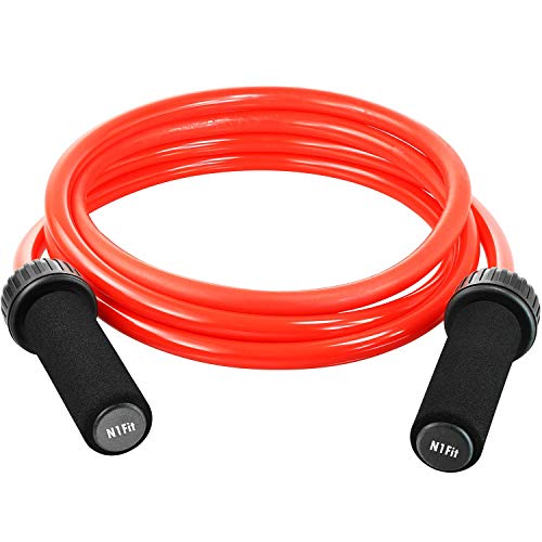 Weighted Jump Rope - (1.5LB) Solid PVC 12mm Diameter for...