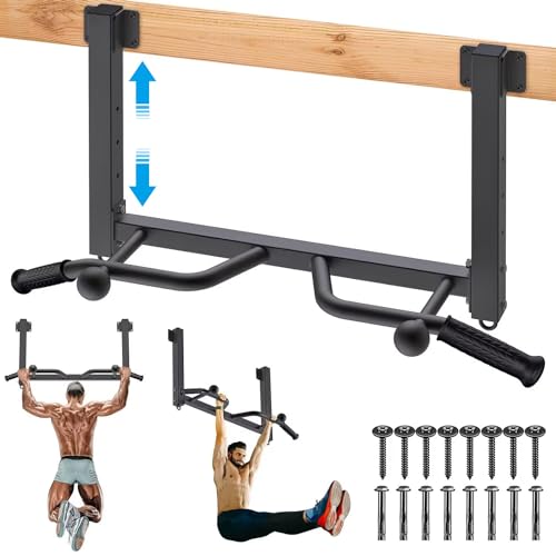 Kipika Multifunctional Joist Mounted Pull Up Bar, 4 Levels...